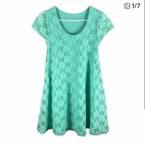 Urban Outfitters Floral Lace Dress - Mint Green